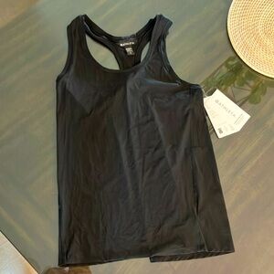 NWT new small Athleta brand ladies black razorback tank exercise gym golf